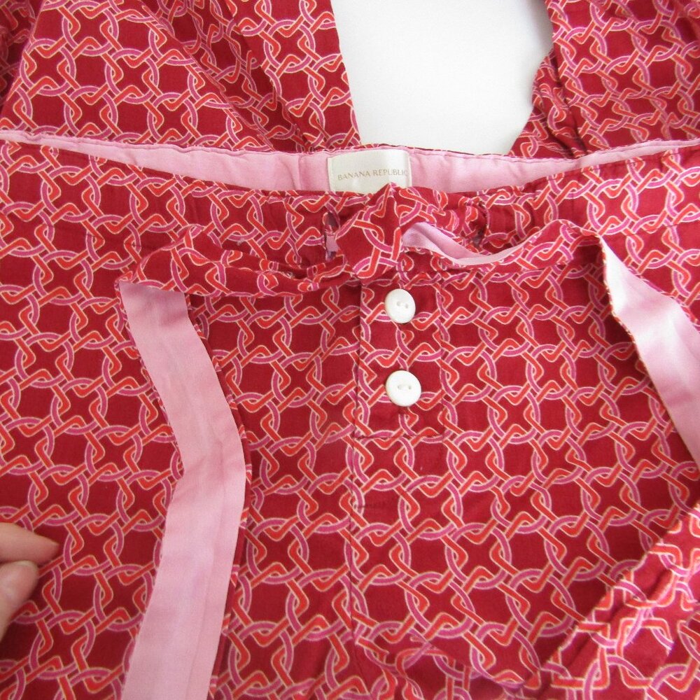 Banana Republic Pajama Pants , Women , Cotton Blend, Medium,  Red & Purple  EUC